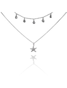 Stříbrný náhrdelník s hvězdičkou a zirkony - Meucci SN082