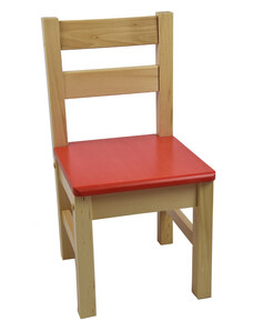 Dětská dřevěná židlička – červená