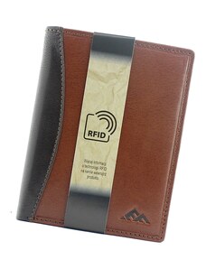 Pánská kožená peněženka EL FORREST 546-21 RFID hnědo černá