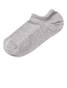 Dagi Men's Gray Melange Cotton Short Ballerina Socks