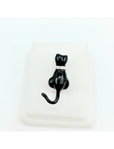 SkloBižuterie-F Brož Kočička černá malá