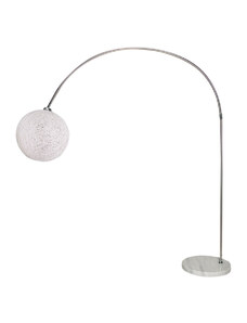 Moebel Living Bílá stojací lampa Moon