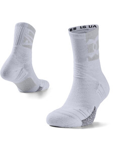 Pánské ponožky Under Armour Playmaker Mid-Crew White