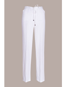Bílé kalhoty s nastavitelným pasem Piero Moretti