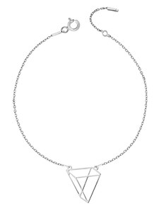 Stříbrný náramek s trojúhelníkem - Meucci SLB006