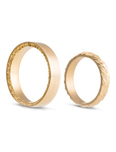 Ondřej Stára Zlaté snubní prsteny Soča Equal od Ondřeje Stáry