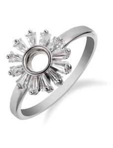 Stříbrný prsten se zirkonovými paprsky - Meucci SS177R