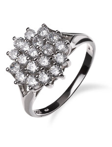 Stříbrný prsten s bohatým zdobením se zirkony - Meucci SS256R