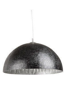 Moebel Living Černostříbrné závěsné světlo Dome 50 cm