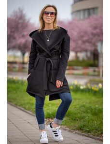Černé, jarní dámské kabáty s kapucí | 20 kousků - GLAMI.cz