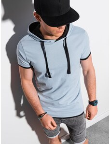 Buďchlap Trendové světle modré tričko s kapucí S1376