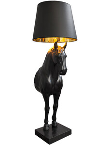 Moebel Living Černá stojací lampa Forster 130 cm