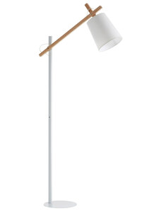 Bílá bavlněná stojací lampa Kave Home Kosta 166 cm