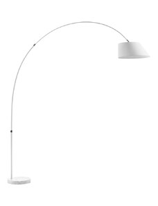 Bílá bavlněná stojací lampa Kave Home May 189-220 cm
