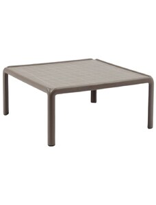 Nardi Šedo hnědý plastový zahradní konferenční stolek Komodo Tavolino 70 x 70 cm