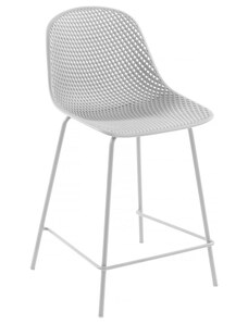 Bílá plastová barová židle Kave Home Quinby 65 cm