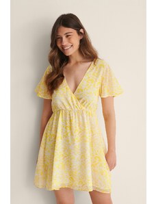 NA-KD Overlap Sheer Mini Dress