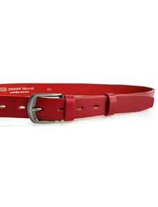 Penny Belts - Jaroměř Červený kožený dámský opasek 90 cm Penny Belts