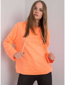 Fashionhunters Fluo oranžová mikina s kapucí od Emy