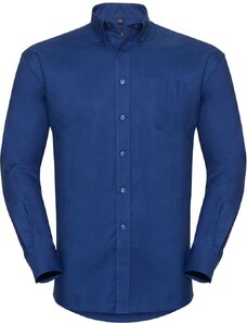 Russell Collection Pánská košile s dlouhým rukávem Oxford Russell europe LS 932M Královská modrá S