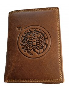 Štír kožená peněženka znamení zvěrokruhu
