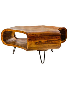 Moebel Living Masivní sheeshamový konferenční stolek Gabriel 90 x 90 cm