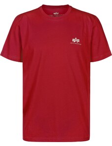 Alpha Industries Basic T Small Logo (speed red) M