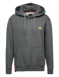 Alpha Industries Basic Hoody Small Logo (charcoal heather) M