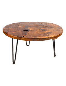 Moebel Living Masivní teakový konferenční stolek Amina 70 cm