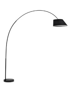 Černá bavlněná stojací lampa Kave Home May 189-220 cm