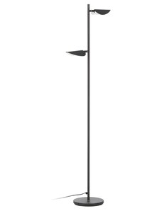 Černá kovová stojací lampa Kave Home Veleira 150 cm