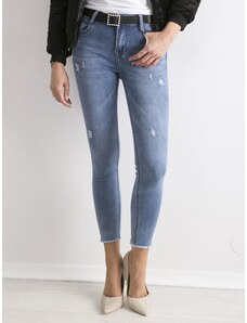 Factory Price Modré dámské džíny s vysokým pasem