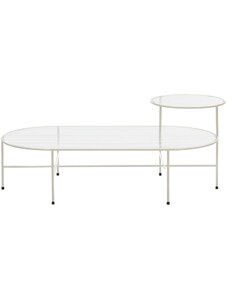Krémově bílý kovový konferenční stolek Teulat Nix 120 x 60 cm