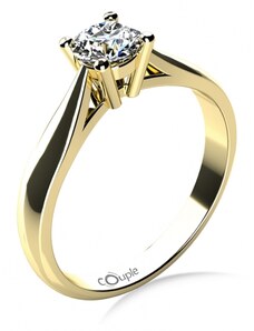 Elegantní zásnubní prsten Rose, zlato a výrazný briliant