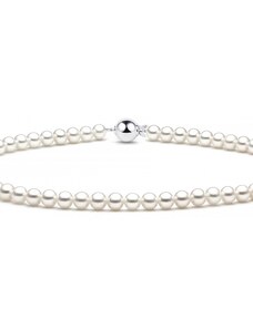 Gems, Luxusní perlový náhrdelník se zapínáním z bílého zlata, délka: 43 cm, 7590045-0-43-91