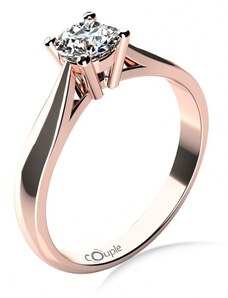 Elegantní zásnubní prsten Rose, zlato a briliant