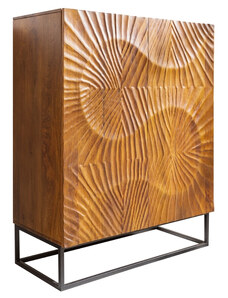 Moebel Living Přírodní masivní dřevěná komoda Remus 100x45 cm