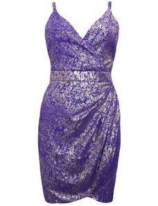 Dámské dívčí společenské šaty koktejlky fialové A1317