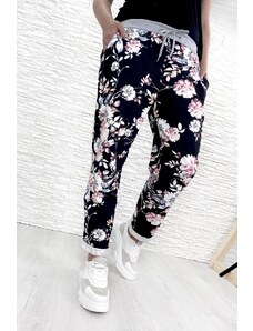 Novi fashion Květované letní kalhoty 2581B