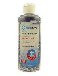 MediLive Hand Sanitizer - Antibakteriální gel na ruce 200 ml