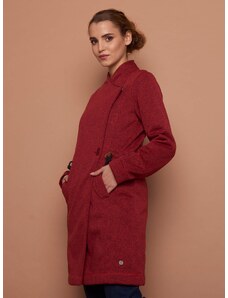 Červený dámský kabát s kapucí Tranquillo EMILIA - GLAMI.cz