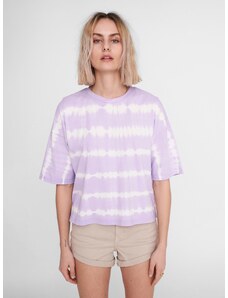 Světle fialové vzorované volné tričko Noisy May Buster - Dámské