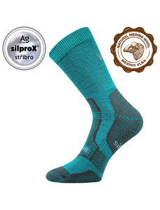 GRANIT funkční merino vlněné ponožky Voxx Modrá / Zelená 35-38