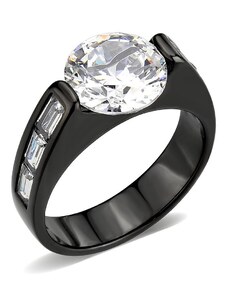 US Ocelový, pokovený dámský prsten s Cubic Zirconia Ocel 316 - Lainley