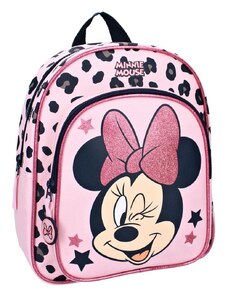 Vadobag Dětský batoh s přední kapsou Minnie Mouse - Disney s třpytivou mašlí