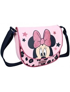Vadobag Dívčí kabelka přes rameno Minnie Mouse – Disney s třpytivou mašlí