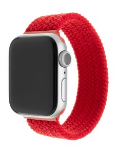 Elastický nylonový řemínek FIXED Nylon Strap pro Apple Watch 38/40/41mm, velikost L, červený FIXENST-436-L-RD