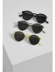 URBAN CLASSICS Sunglasses Cypress 3-Pack - black/lightgrey/yellow