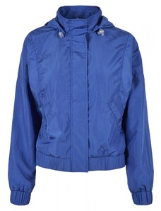 URBAN CLASSICS Ladies Oversized Shiny Crinkle Nylon Jacket - sporty blue