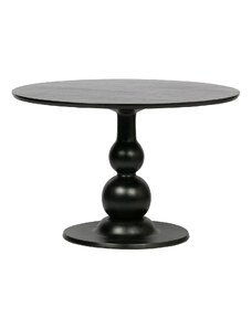 Hoorns Černý dřevěný kulatý jídelní stůl Boyle 120 cm